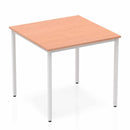 Impulse Straight Table Beech Top Silver Box Frame Leg - NWOF