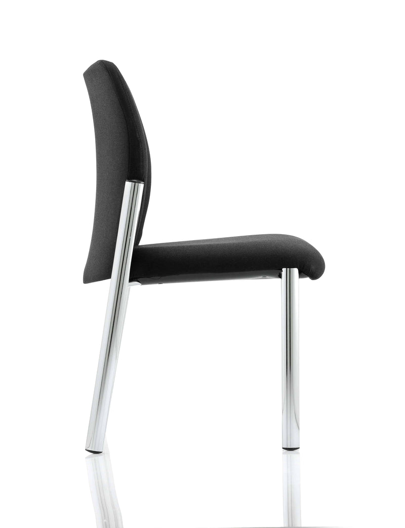 Academy Visitor Chair Black Fabric Back Without Arms - NWOF