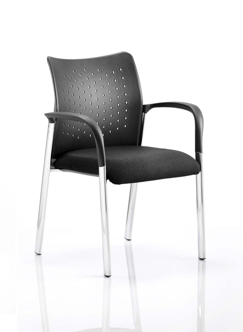 Academy Visitor Chair Black With Arms - NWOF