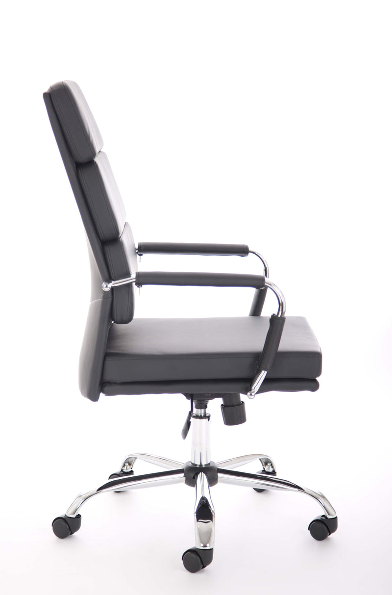 Advocate Executive Chair Black Soft Bonded Leather With Arms - NWOF