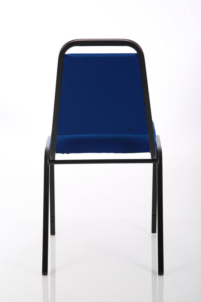 Banqueting Stacking Visitor Chair Black Frame Blue Fabric - NWOF