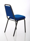 Banqueting Stacking Visitor Chair Black Frame Blue Fabric - NWOF