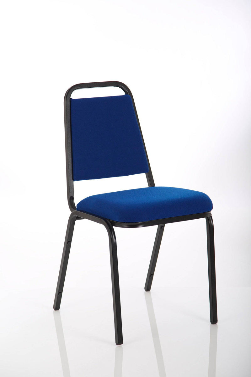 Banqueting Stacking Visitor Chair Black Frame Blue Fabric - NWOF