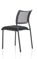Brunswick Visitor Chair Black Fabric Without Arms Black Frame - NWOF