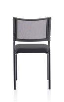 Brunswick Visitor Chair Black Fabric Without Arms Black Frame - NWOF