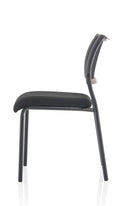 Brunswick Visitor Chair Black Fabric Without Arms Black Frame - NWOF