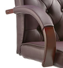 Chesterfield Executive Chair Burgundy Leather With Arms - NWOF