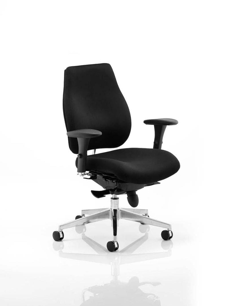 Chiro Plus Ergo Posture Chair Black With Arms - NWOF