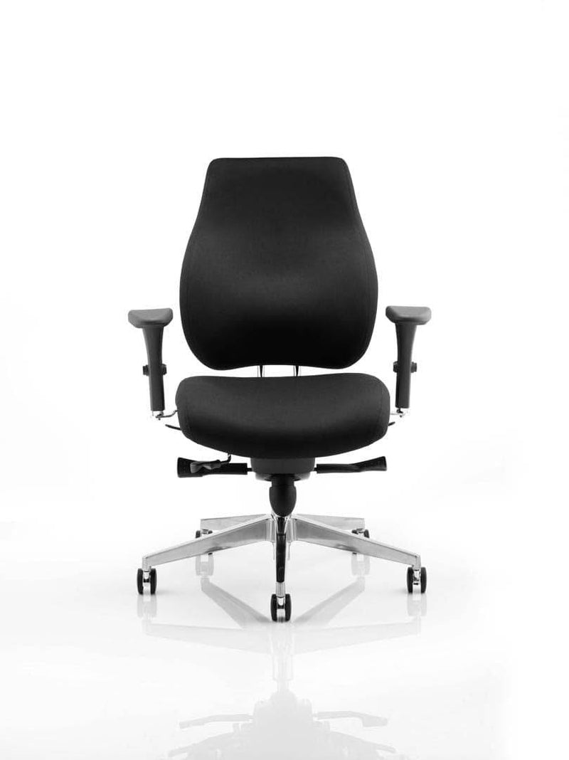 Chiro Plus Ergo Posture Chair Black With Arms - NWOF