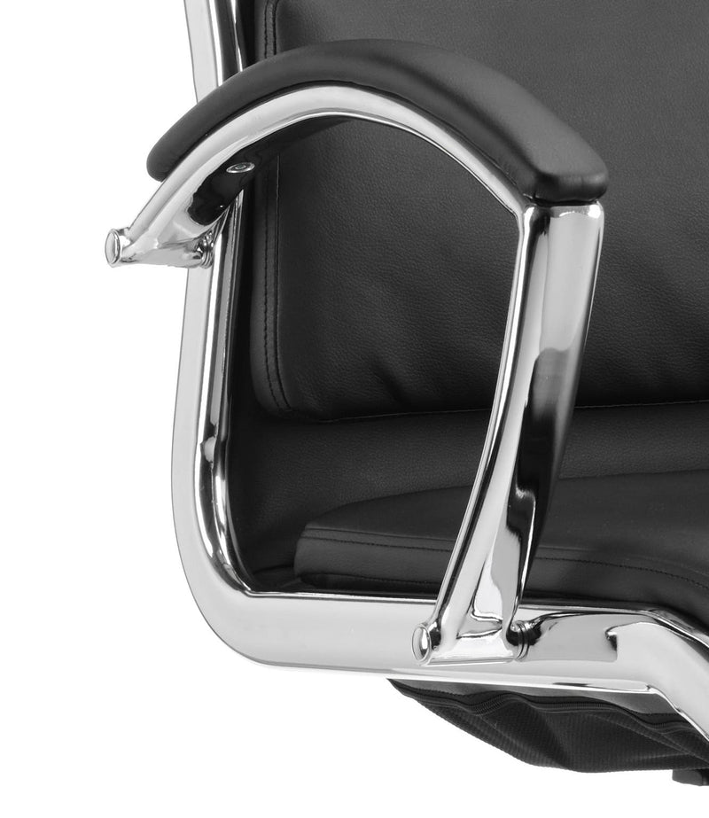 Classic Cantilever Chair Black With Arms - NWOF