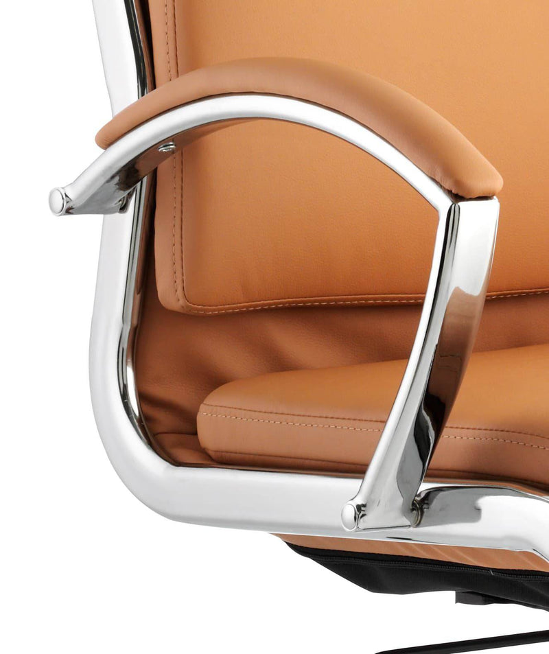 Classic Cantilever Chair Tan With Arms - NWOF