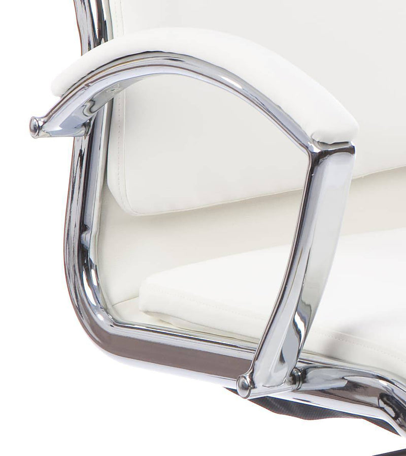 Classic Executive Chair White With Arms High Back - NWOF