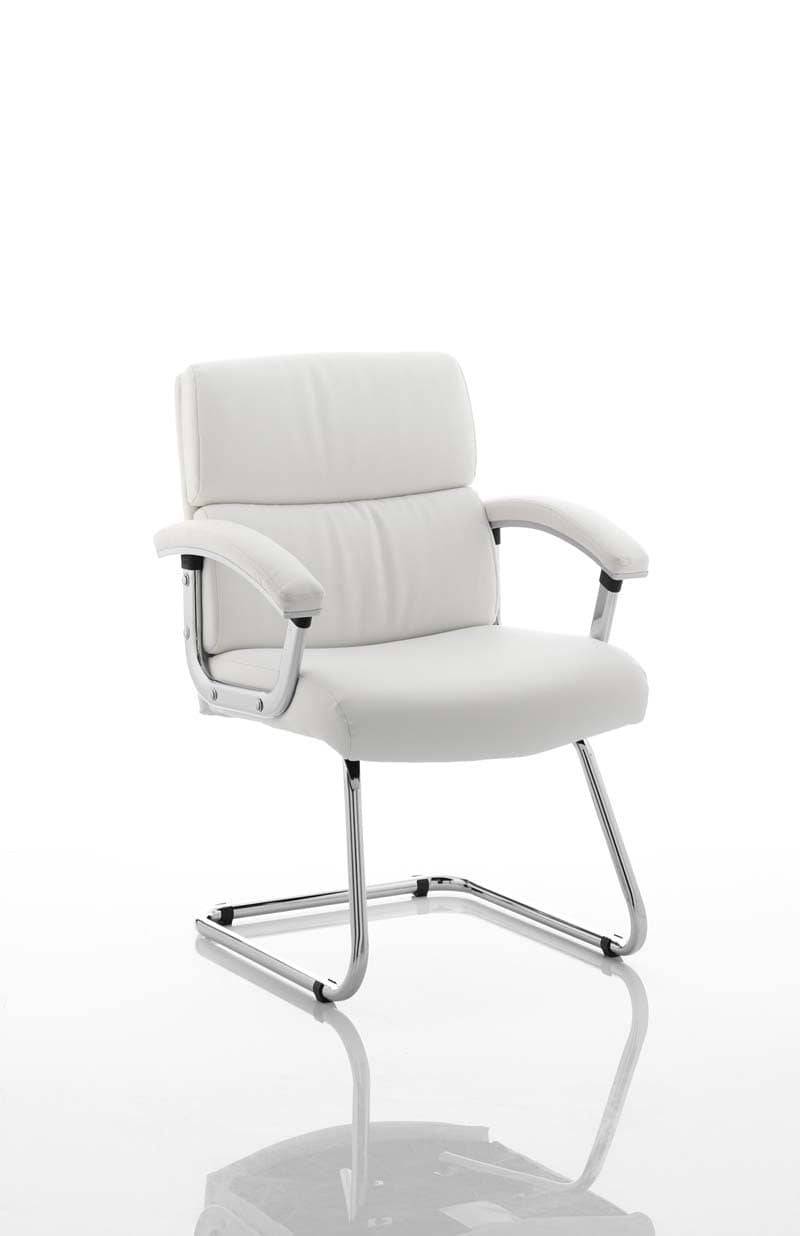 Desire Cantilever Chair White With Arms - NWOF