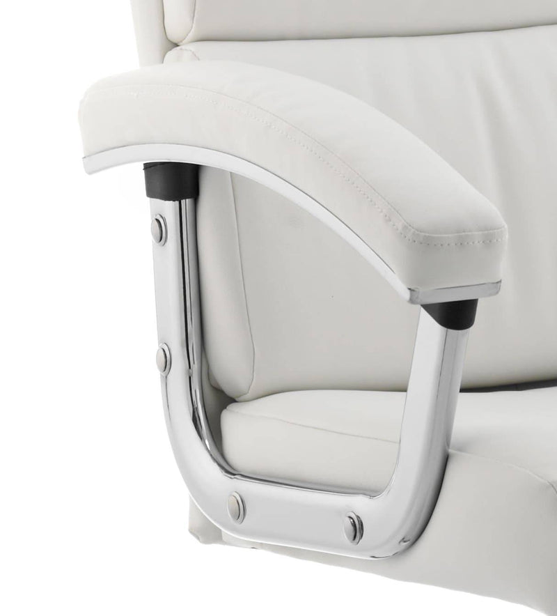 Desire Executive Chair White With Arms & Headrest - NWOF