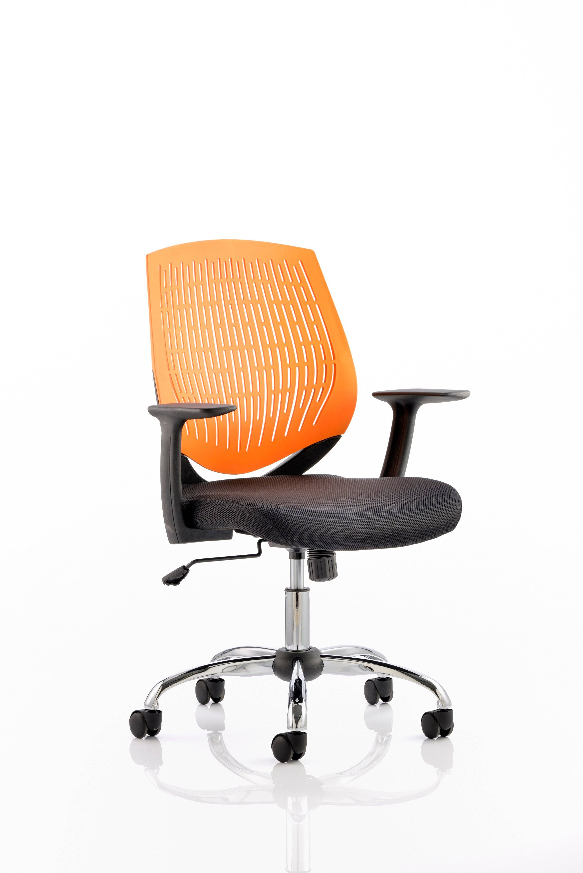 Dura Task Operator Chair Orange With Arms– Flogit2us.com