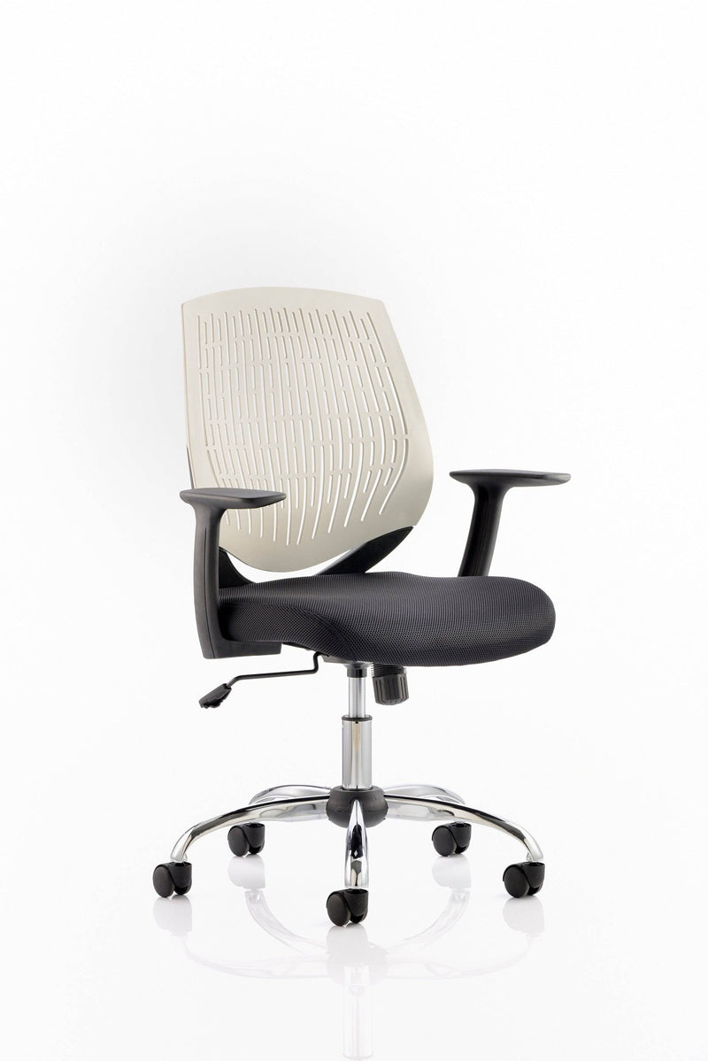 Dura Task Operator Chair White With Arms - NWOF