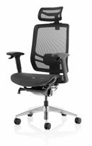 Ergo Click Black Mesh Seat With Black Mesh Back & Headrest - NWOF