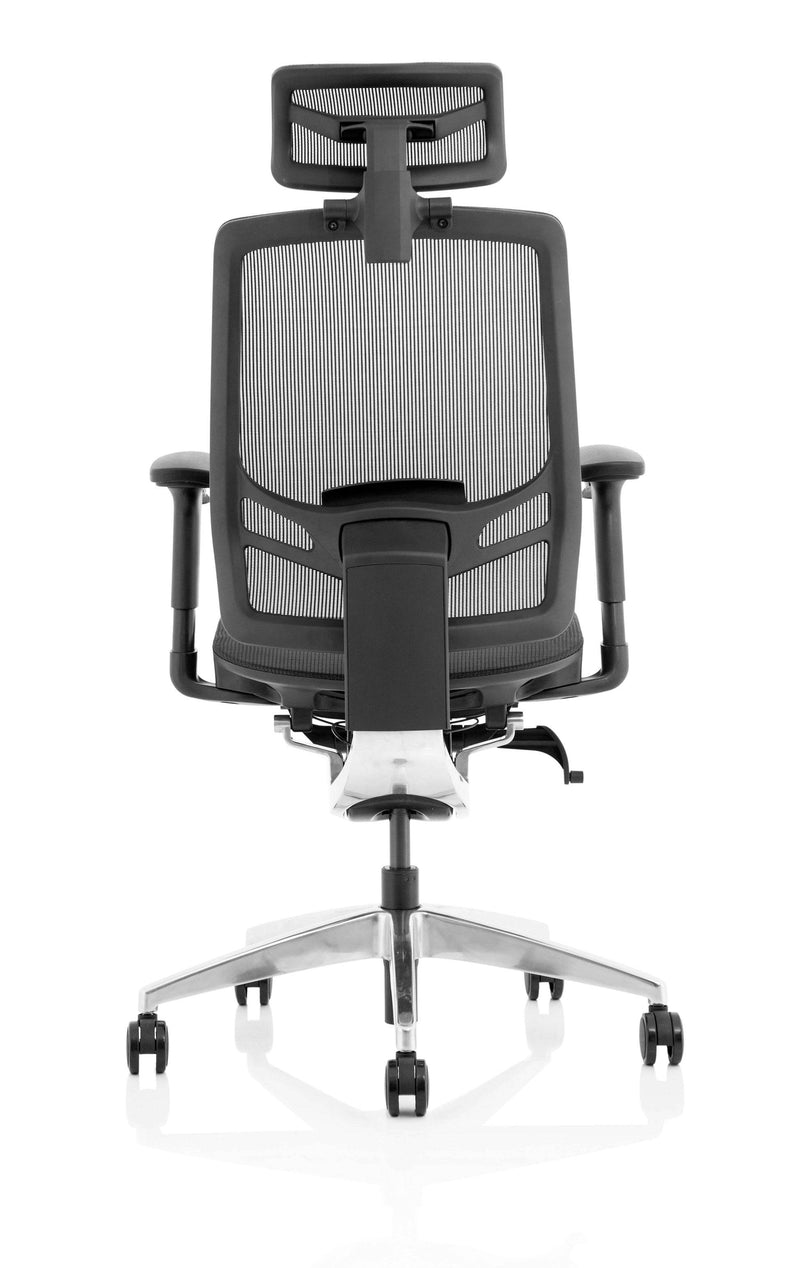 Ergo Click Black Mesh Seat With Black Mesh Back & Headrest - NWOF