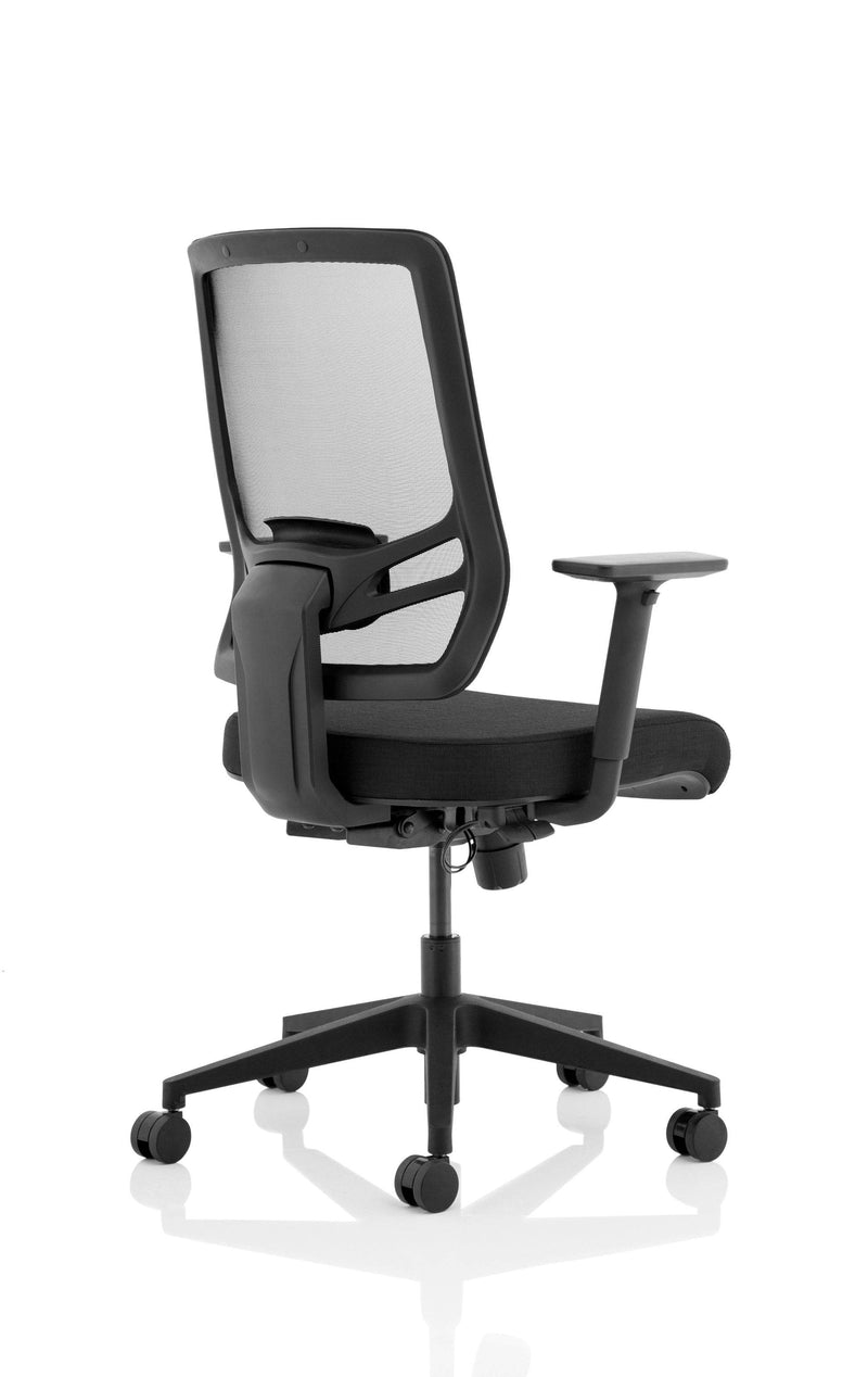 Ergo Twist Chair Black Fabric Seat Mesh Back - NWOF