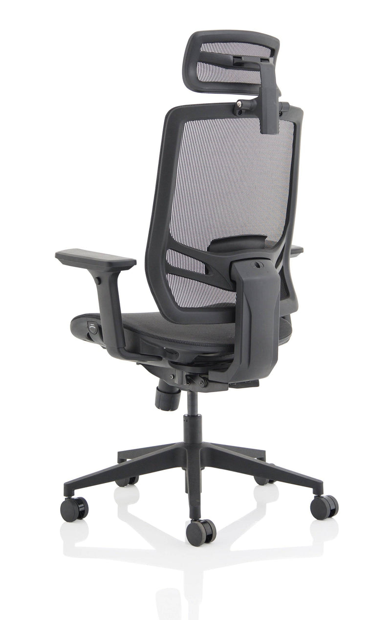 Ergo Twist Chair Black Mesh Seat With Mesh Back & Headrest - NWOF