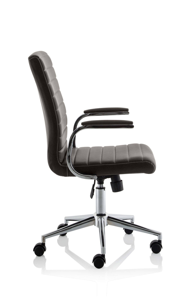 Ezra Executive Brown Leather Chair - NWOF