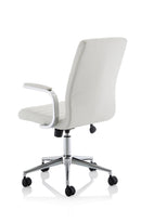 Ezra Executive White Leather Chair - NWOF