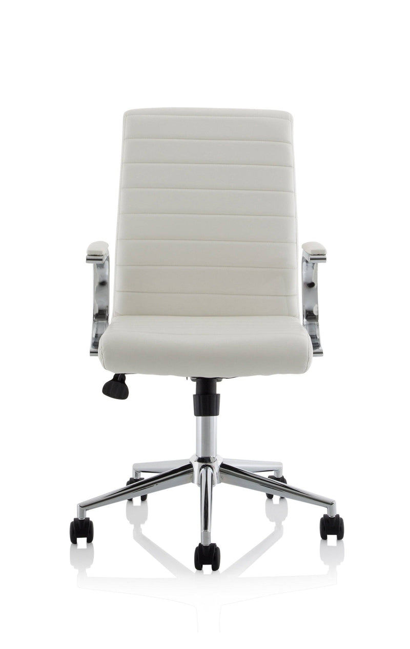 Ezra Executive White Leather Chair - NWOF