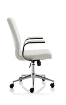 Ezra Executive White Leather Chair - NWOF