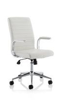 Ezra Executive White Leather Chair - NWOF