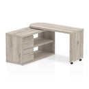 Fleur Smart Storage Desk Grey Oak - NWOF