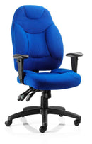 Galaxy Task Operator Chair Blue Fabric With Arms - NWOF