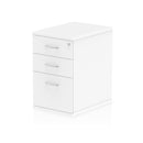 Impulse 600mm Deep Desk High Pedestal White - NWOF