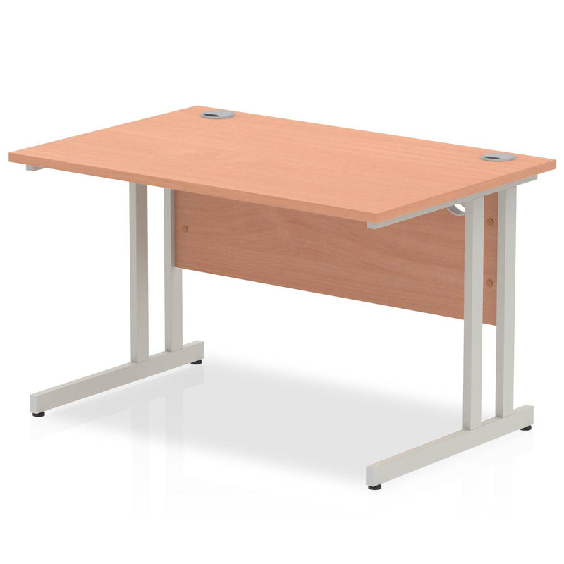 Impulse 800mm Deep Straight Desk With Cantilever Leg - Beech - NWOF