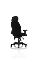 Jet Black Fabric Executive Chair - NWOF