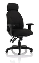 Jet Black Fabric Executive Chair - NWOF