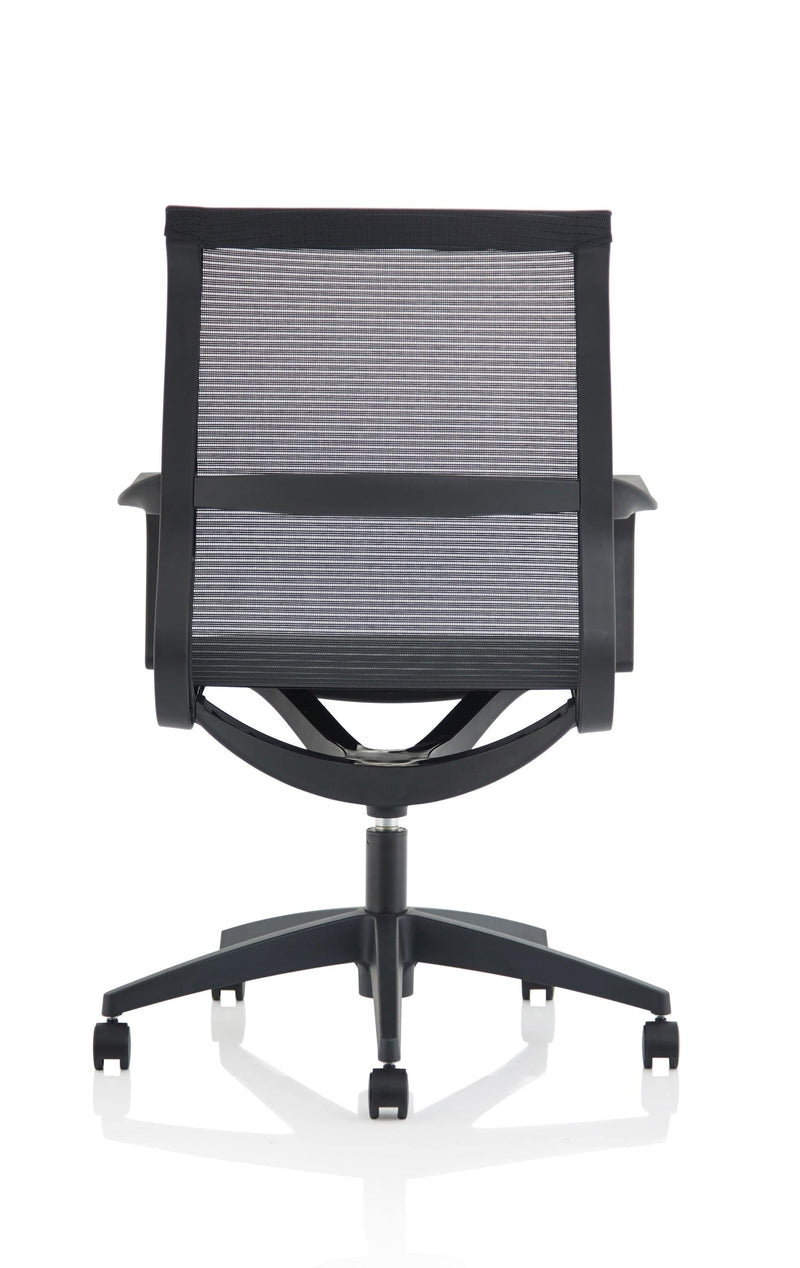 Lula Black Mesh Executive Chair With Fixed Arms - NWOF