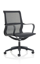 Lula Black Mesh Executive Chair With Fixed Arms - NWOF