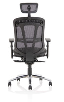 Mirage II Executive Chair Black Mesh With Arms With Headrest - NWOF
