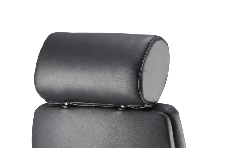 Onyx Ergo Posture Chair Black Bonded Leather With Headrest & Arms - NWOF