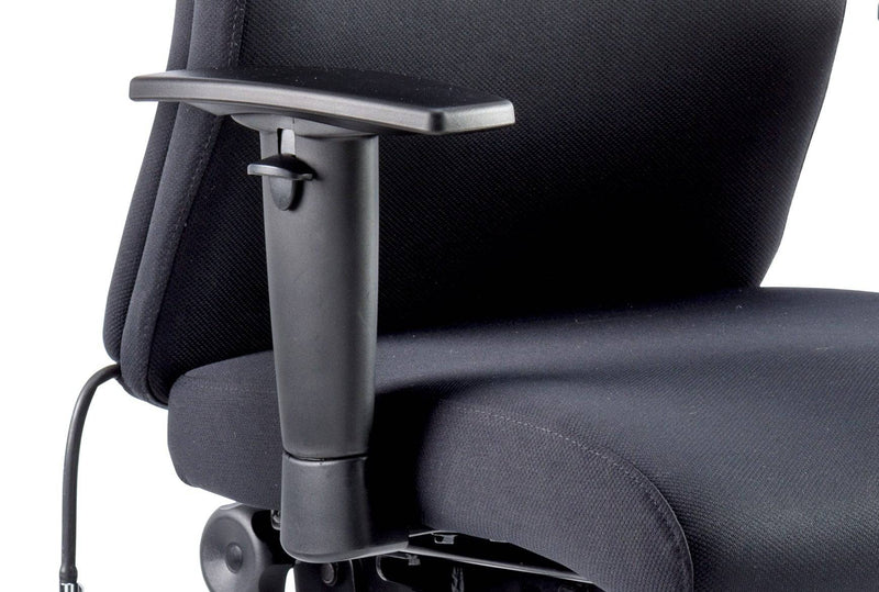 Onyx Ergo Posture Chair Black Fabric With Arms - NWOF
