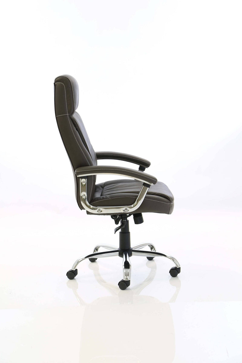 Penza Executive Brown Leather Chair - NWOF