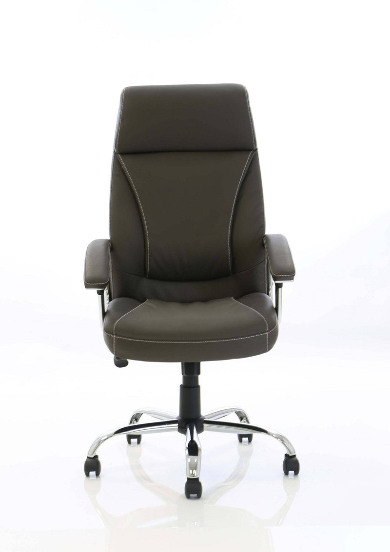Penza Executive Brown Leather Chair - NWOF