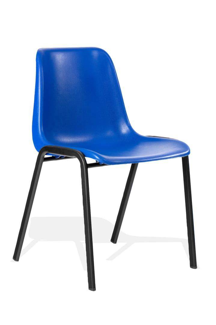 Polly Stacking Visitor Chair Blue Polypropylene - NWOF