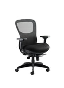 Stealth Shadow Ergo Posture Black Airmesh Seat And Mesh Back Chair With Arms - NWOF