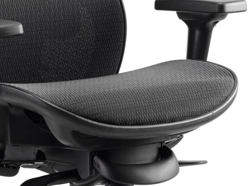 Stealth Shadow Ergo Posture Black Mesh Seat And Back Chair With Arms & Headrest - NWOF
