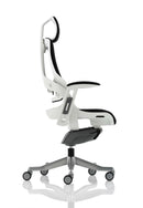 Zure Executive Chair Black Fabric With Arms & Headrest - NWOF