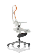 Zure Executive Chair Elastomer Gel Orange With Arms & Headrest - NWOF