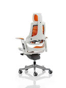 Zure Executive Chair Elastomer Gel Orange With Arms & Headrest - NWOF