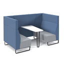 Encore² Open High Back 4 Person Meeting Booth With Table & Sled Frame - NWOF