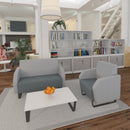 Encore² Low Back 1 Seater Sofa 600mm Wide With Black Sled Frame - NWOF